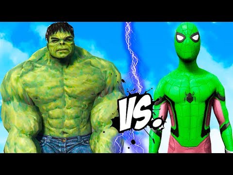 HULK Vs GREEN SPIDER-MAN - (THE INCREDIBLE HULK vs SPIDERMAN) - EPIC BATTLE