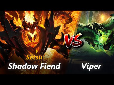 How to Shadow Fiend mid vs Viper (feat. Setsu) | First 10 minutes