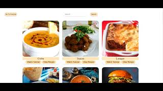 Food Recipe Website Using MealDb API in React JS