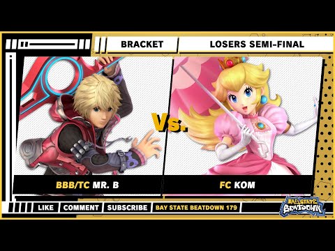 Bay State Beatdown 179 - Losers Semi-Final - Mr. B (Shulk) VS KOM (Peach) - SSBU Singles