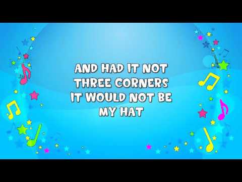 My Hat It Has Three Corners | Sing A Long | Nursery Rhyme | KiddieOK
