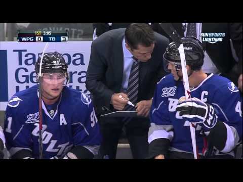 Vincent Lecavalier PP goal 1 Feb 2013 Winnipeg Jets vs Tampa Bay Lightnng NHL Hockey