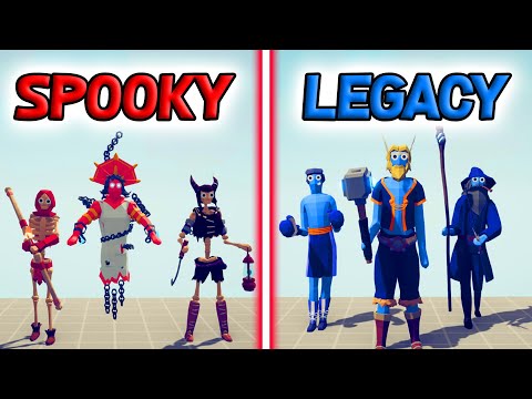 SPOOKY TEAM vs LEGACY TEAM - Totally Accurate Battle Simulator | TABS