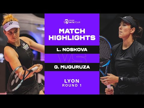 Теннис Linda Noskova vs. Garbine Muguruza | 2023 Lyon Open Round 1 | WTA Match Highlights