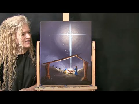 Learn How to Draw and Paint with Acrylic "THE NATIVITY" - Beginner Tutorial and Fun Time Lapse Video