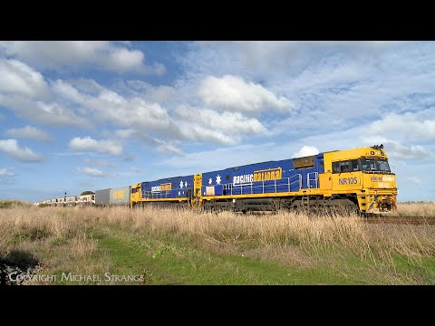 Pacific National 6MP4 TOLL Container Train With NR105 & NR100 (9/6/2023) - PoathTV Aussie Railways
