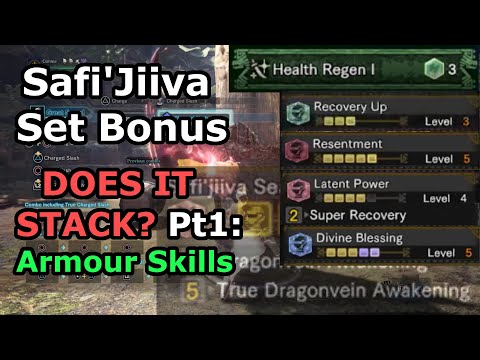 MHW Safi'Jiiva Set Bonus - What Armour Skills Stack? Analysis of Armor Skills + Dragonvein Awakening