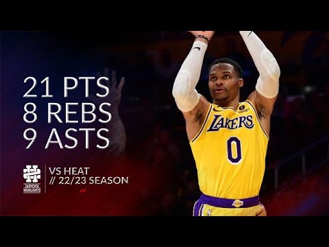 Russell Westbrook 21 pts 8 rebs 9 asts vs Heat 22/23 season