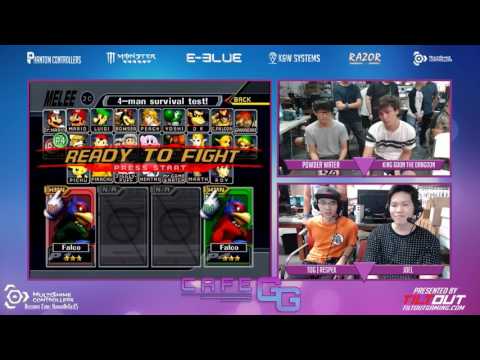 Cafe GG #9 SSBM - Powder Water (Falco) vs King Goon the Dragoon (Red Falco) Winner's Quarters