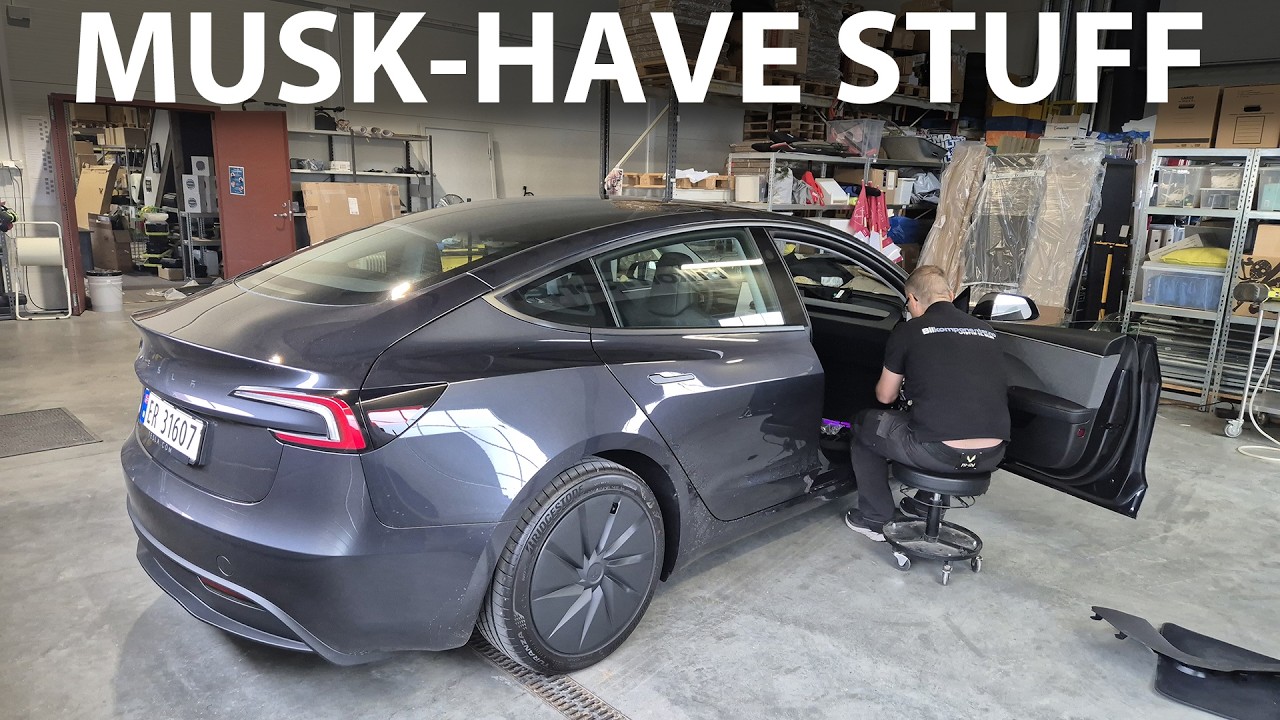 Bilkomponenter installing S3XY Strip and Dash on Tesla Model 3 Standard