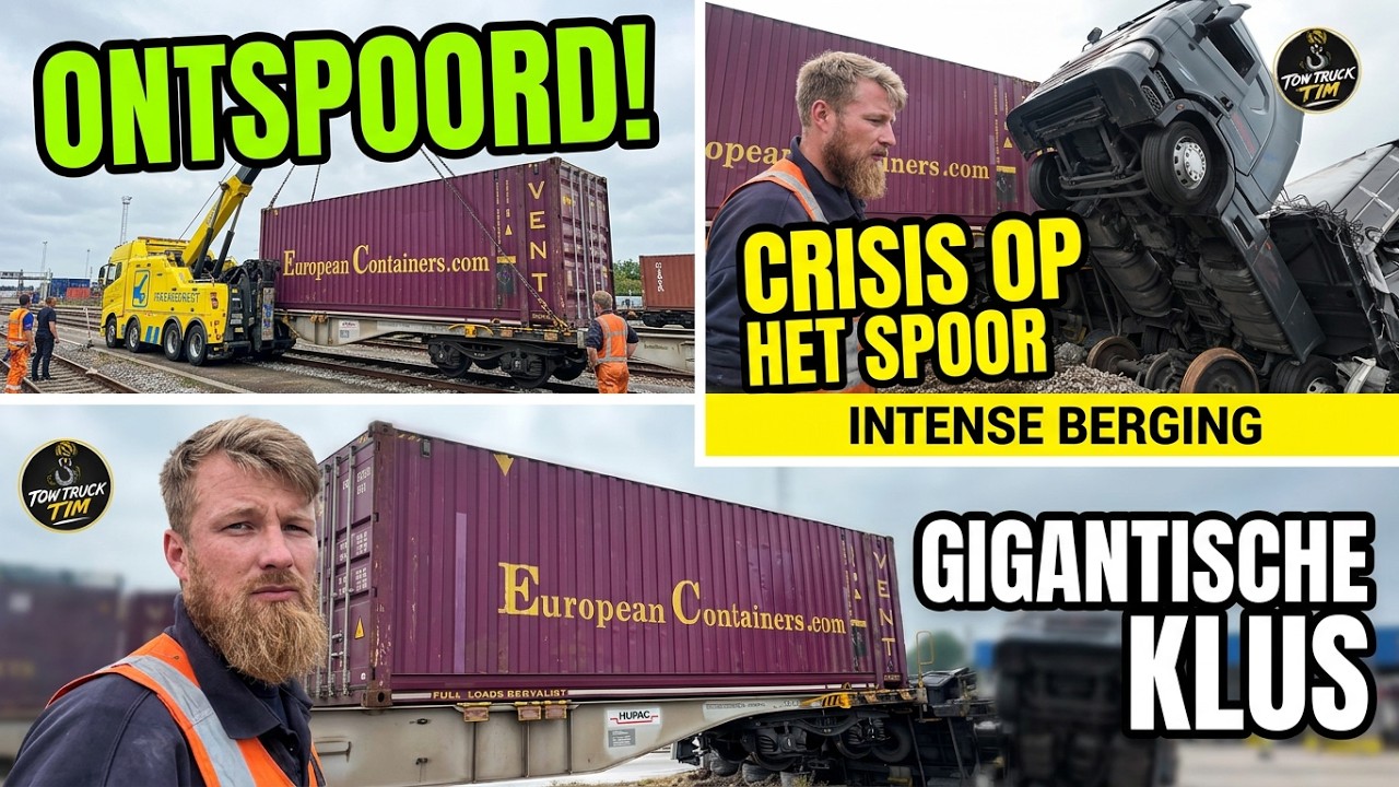 BIZAR!! AANRIJDING TREIN EN VRACHTWAGEN MAASVLAKTE! DEEL 1