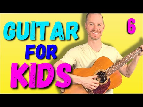 Guitar Lesson For Kids - Part 6 - E minor Chord - Absolute Beginner Series #guitar #kids