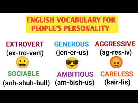 Describe People's Personality And Character l Advanced Adjectives to Describe Personality l English