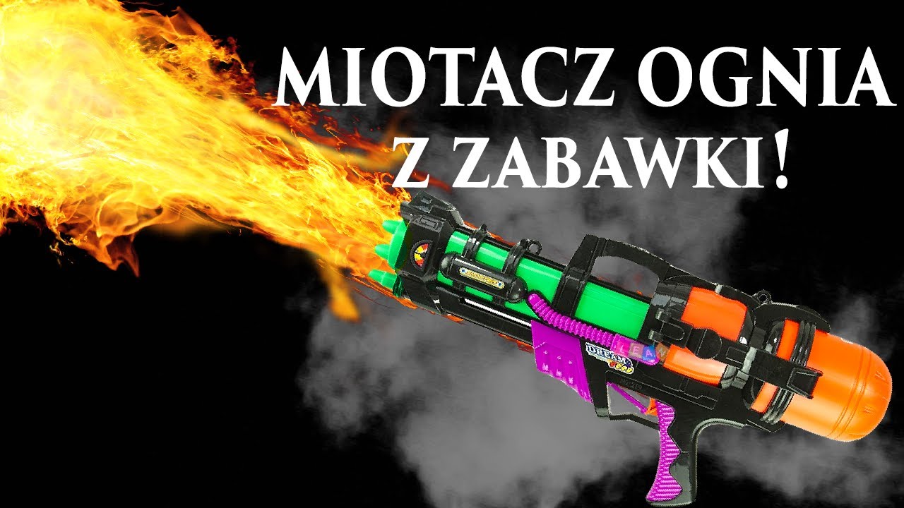 MIOTACZ OGNIA Z ZABAWKI, PISTOLETU NA WODĘ