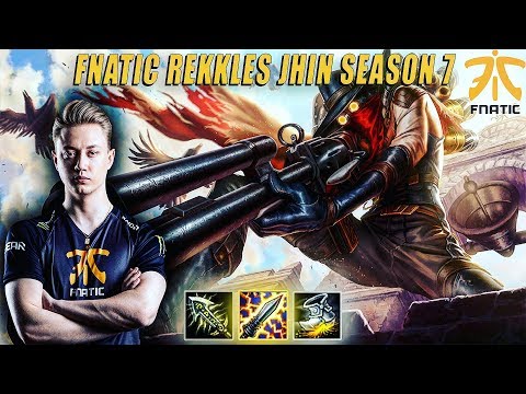 FNC Rekkles Jhin vs Tristana Season 7 League of Legends Pro Gameplay