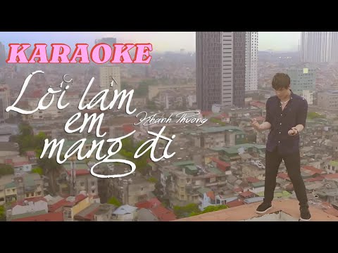 KARAOKE LỖI LẦM EM MANG ĐI - KHÁNH PHƯƠNG | FIX GIỌNG NỮ