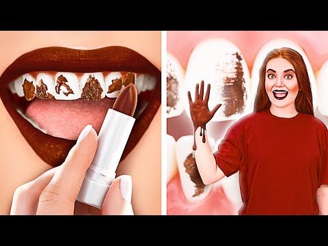 VERDADEIRO VS DOCE! || Desafio de maquiagem real versus maquiagem de chocolate da 123GO! FOOD