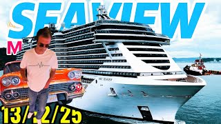 MSC SEAVIEW CRUZEIRO 13/12/25 ‎⁨@cruzeiros2025⁩ chegando navio #cruzeiro #google #cruiseship cabine