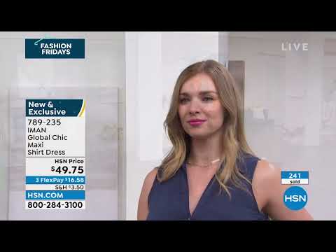 IMAN Global Chic Maxi Shirt Dress