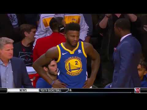 Brandon Ingram blocked by Jordan Bell | Hard-Fall | Warriors vs Lakers