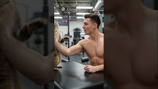 Respect the Meow! 😼　#gym  #cat #funny   #viral  #shorts