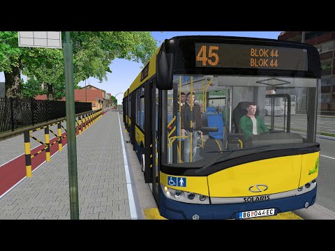 OMSI 2 BEOGRAD | Linija 45 Novi Beograd Blok44 | SOLARIS