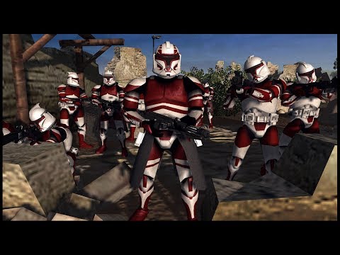 Captain Keeli Entrenches in Ancient Ruins - Men of War: Star Wars Mod Battle Simulator