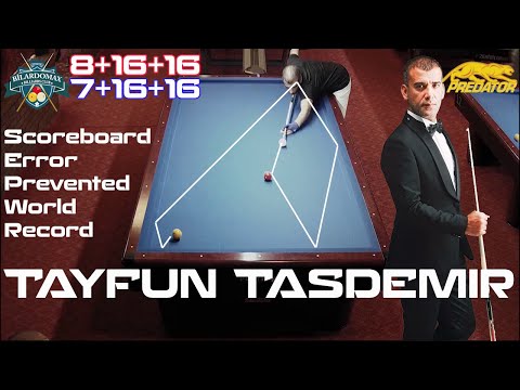 World Record High Run 40 in 3 Tayfun Taşdemir 3 Cushion Billiards 2020