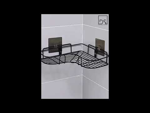Self-adhesive Metal Bathroom Corner Shelf