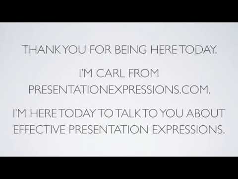Part of a video titled An easy "presentation example" to introduce your presentation