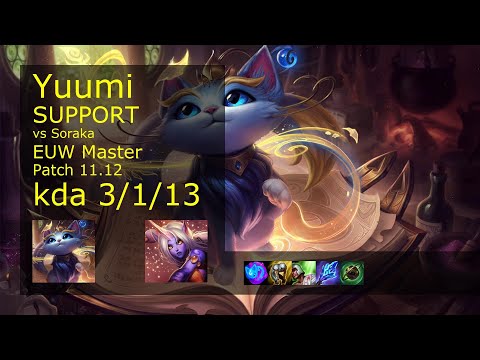 Yuumi Support & Ezreal vs Soraka & Senna - EUW Master 3/1/13 Patch 11.12 Gameplay