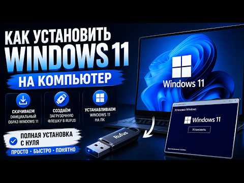 Чистая установка Windows 11 с флешки в 2026 году. ГАЙД с нуля для новичков!