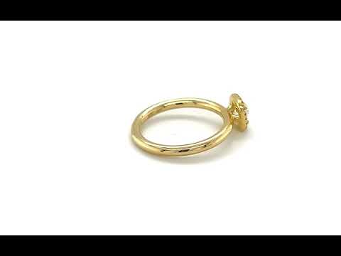 18ct Yellow Gold Cushion & Brilliant Diamond Cluster Ring - 01050269 | Johnsons Jewellers