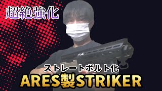 【サバゲー】ストレートボルト化？ARES製ストライカーを超絶強化してみた！
