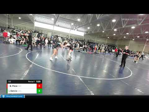 112 Lbs Round 1 - Brooklyn Pace, Champions Wrestling Club Vs Iby Garcia, Legends Of Gold Las Vegas