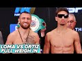 VASYL LOMACHENKO VS JAMAINE ORTIZ - FULL CARD WEIGH IN SHOW AND FACE OFFS