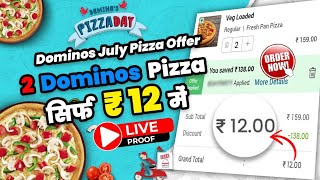 2 dominos pizza in flat ₹12🔥|Domino's pizza offer|swiggy loot offer by india waale|zomato offer