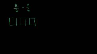 Subtracting fractions with common denominators (ex 1)