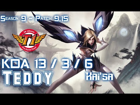 SKT T1 Teddy KAI'SA vs LUCIAN ADC - Patch 9.15 KR Ranked