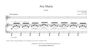 Schubert : Ave Maria (Latin) - Alto or Bass Voice