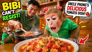 Bibi Can’t Resist Uncle Phong’s Delicious Tomato Dish! 🍅🐒
