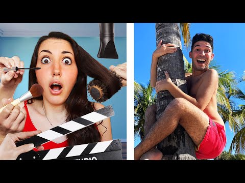 ACTOR'S MORNING ROUTINE VS. VACATION! *We live 24 hours a day on the set of the DinsiemE movie*
