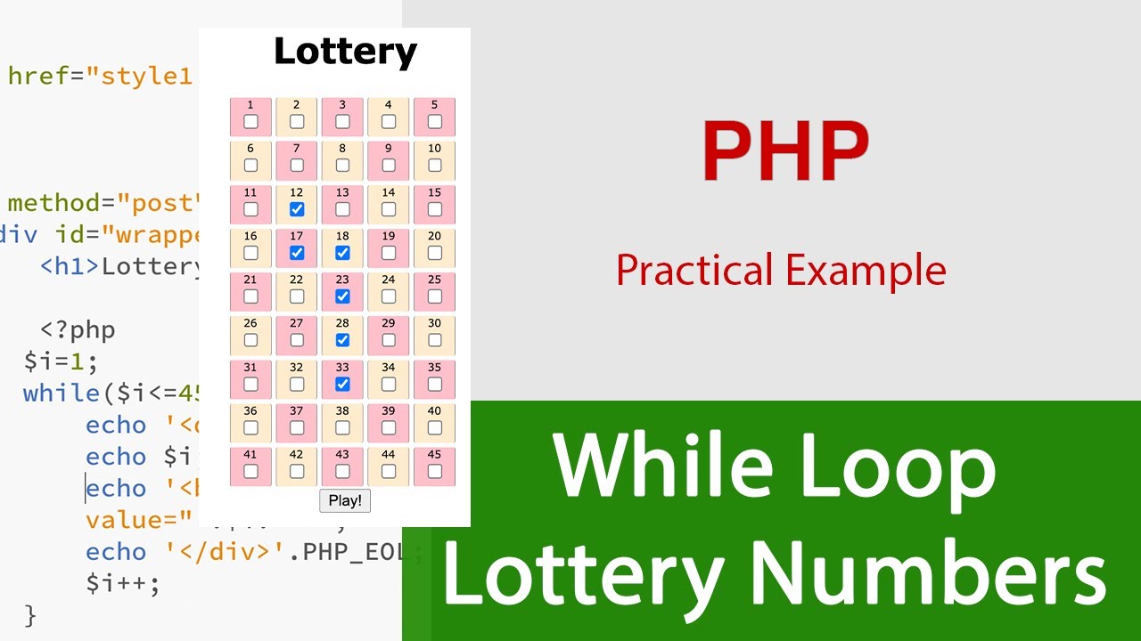 While Loops Php Example - Lottery Slip