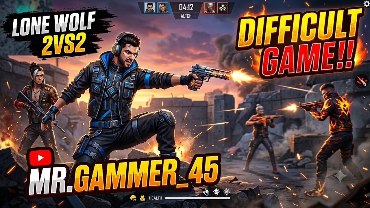 Free fire game lone wolf mode 2vs2 a difficult game #freefire #trending #viral 