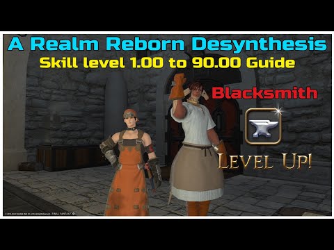 FFXIV A Realm Reborn Blacksmith desynthesis guide level 1.00 to 90.00