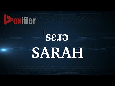 How to Pronunce Sarah in English - Voxifier.com