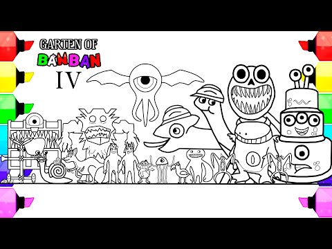 Garten Of Banban Chapter 4 New Coloring Pages / Color All New Monsters / NCS MUSIC
