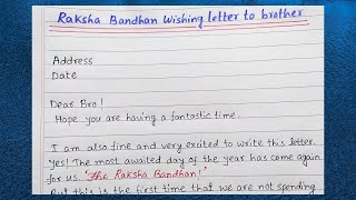Raksha Bandhan Wishing Letter to Brother in COVID-19 Pandemic | Letter Writing #LetsWriteinEnglish