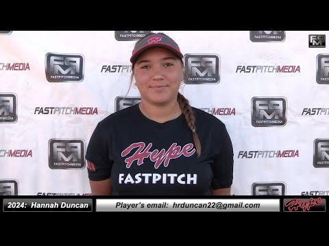 2024 Hannah Duncan 3.65 GPA - Power Hitting Pitcher & 1st Base Softball Skills Video Hype Fastpitch