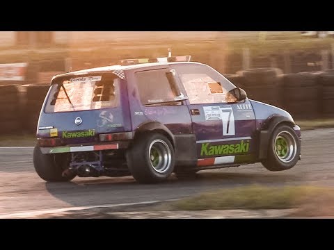 Fiat Cinquecento Proto P2 w/ Kawasaki ZX10-R Superbike engine racing on track!